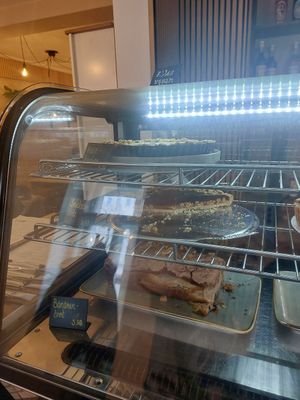 Some of the cakes at Café Hin & Veg in Leipzig