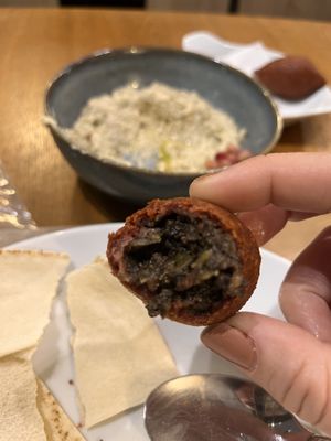 Inside of vegan kebeh  at Citrón in Lisbon