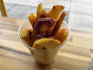 mango, chamoy, lime, tajin  at Xocotl Fresco & Natural in Portland