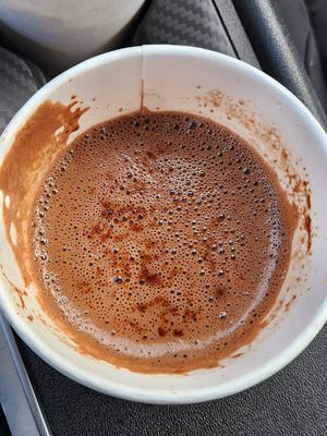Mexican Hot Chocolate - almond milk, cacoa and spice. at Xocotl Fresco & Natural in Portland