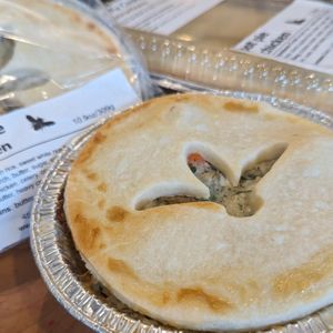 Chicken Pot Pie is only one of our many entrees. GF comfort food at it's best! at 5b's Bakery in Concrete