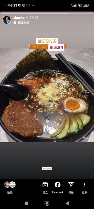 Lamen de burger de cogumelos at hetienveg in Goias