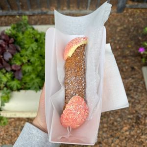 vegan vanilla cannoli    at Little Italy Mercato in San Diego