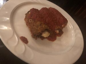 Vegan eggplant 🍆 Parmesan  at 3 Brothers Pizza Cafe in Farmingdale