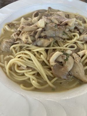 Oyster mushroom linguine  at 3 Brothers Pizza Cafe in Farmingdale