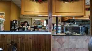 Inside at 3 Brothers Pizza Cafe in Farmingdale