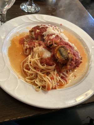 Vegan eggplant rollatini  at 3 Brothers Pizza Cafe in Farmingdale