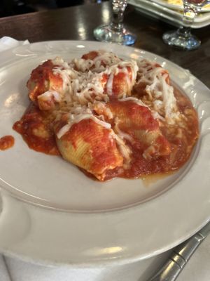 Vegan manicotti   at 3 Brothers Pizza Cafe in Farmingdale