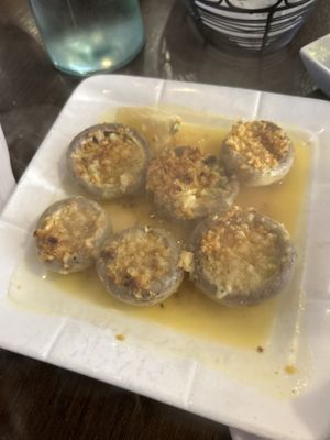 Vegan stuffed mushrooms   at 3 Brothers Pizza Cafe in Farmingdale