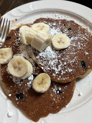 Vegan blueberry pancakes   at 3 Brothers Pizza Cafe in Farmingdale