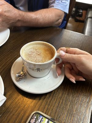 Vegan latter with almond milk   at 3 Brothers Pizza Cafe in Farmingdale