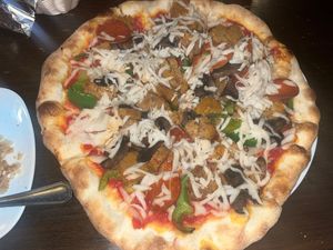 The Works  at 3 Brothers Pizza Cafe in Farmingdale