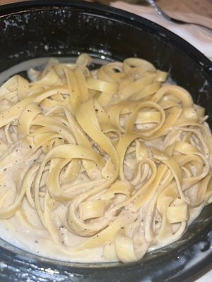 Fettuccine Alfredo ($16.95, buy 1, get 1, on Uber Eats) - “Vegan parmesan infused cashew cream sauce. Served with bread.” 🍝 at 3 Brothers Pizza Cafe in Farmingdale