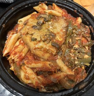 Seitan cacciatore  at 3 Brothers Pizza Cafe in Farmingdale