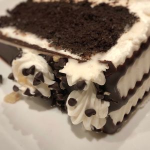 Heavenly cannoli-filled chocolate cake at 3 Brothers Pizza Cafe in Farmingdale