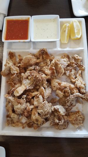 Oyster mushroom calamari at 3 Brothers Pizza Cafe in Farmingdale