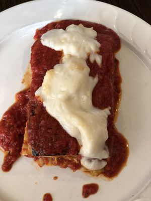 Vegan vegetable lasagna  at 3 Brothers Pizza Cafe in Farmingdale