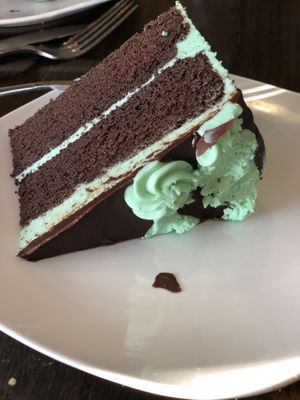 Vegan Chocolate mint grasshopper cake at 3 Brothers Pizza Cafe in Farmingdale