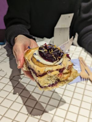 Blueberry cheesecake flavour at Cinnamood  in Luxembourg City