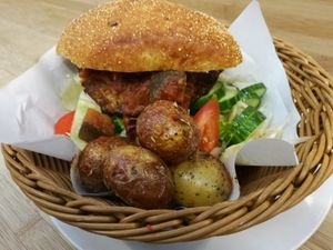 Vegan Burger at Vegeriet in Lund