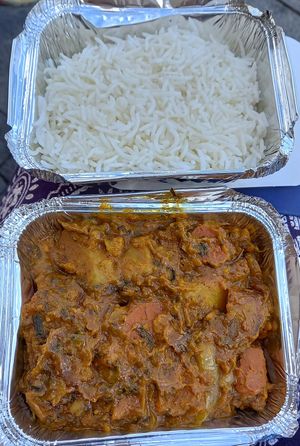 curry thing (1x rice + 1x curry with potatoes and veggies + 1x salad) at Vegeriet in Lund