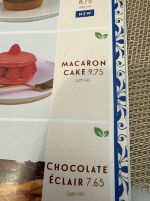 menu  at Caffe Concerto in Birmingham