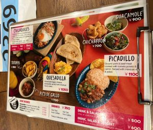 Menu   at Taquito in Tokyo