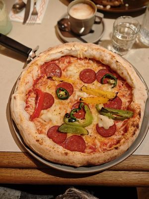 No pepperoni pizza made vegan at Vegitalian in Amsterdam