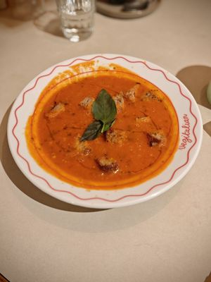 Tomato soup at Vegitalian in Amsterdam