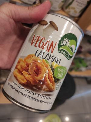 Vegan calamari at Celeiro - Campus de Sao Joao in Porto