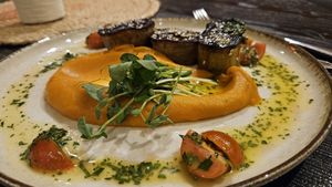 ... mit Microgreens #Veganuary at Sunderland Hotel & Restaurant  in Sundern
