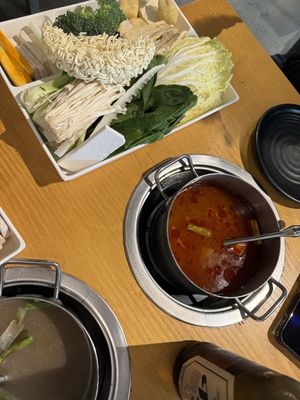 Tom yum  at Mumu Hot Pot in Sunnyvale