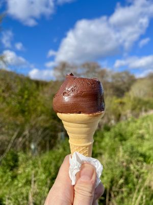 Vegan chocolate ice cream   at Miele's Gelateria - Inverness in Inverness