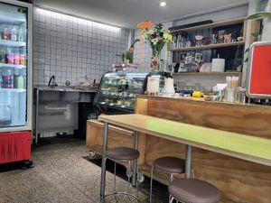 Counter at Café Área in Santiago
