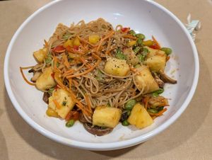 Pineapple stir fry at Silver Diner - BWI Airport in Baltimore