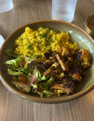 Cauliflower Shawarma Bowl without tzatziki  at Ash'Kara in Denver