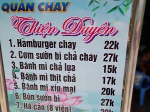 Vegan options at Thien Duyên in Ho Chi Minh City