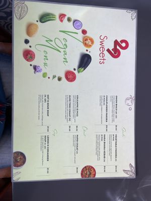 Menu two   at 29 Sweets in Christchurch