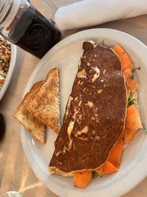 Carrot Lox Omelette   at From Seed to Sprout in Avon By The Sea