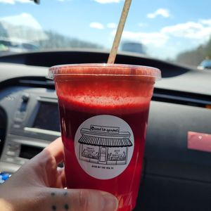 "Pink Lemonaid" juice at From Seed to Sprout in Avon By The Sea