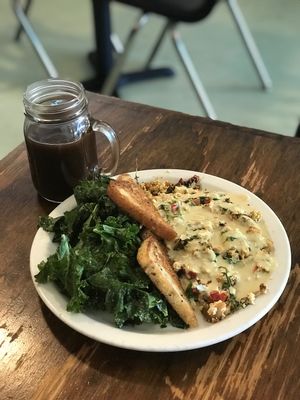 Amazing tofu scramble with Cashew Cheese sauce ...  at From Seed to Sprout in Avon By The Sea