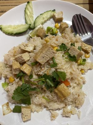 Tofu fried rice (no egg)  #Veganuary at Pink Orchid in Koh Samui