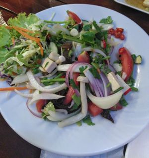 Spicy salad at Pink Orchid in Koh Samui