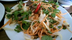spicy salad at Karma Waters in Da Nang