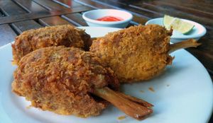 Fried tofu like chicken wings at Karma Waters in Da Nang