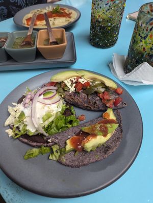 Mixed platter. Vegetarian. at Yerbabuena del Sisal in Valladolid