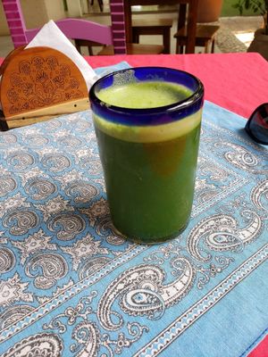 Pineapple chaya juice at Yerbabuena del Sisal in Valladolid