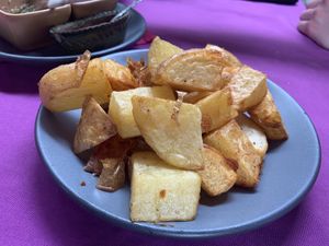 Side of French Fries 😋 at Yerbabuena del Sisal in Valladolid