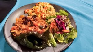 Chile Relleno de Picadillo at Yerbabuena del Sisal in Valladolid