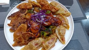 Momo mix platter at Elohim Asian Fusion Restaurant in Funchal